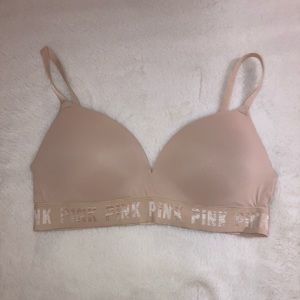 Victoria Secret PINK Wireless Push Up in Beige 36C